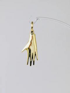 Carl Aub ck Carl Aub ck Handcrafted Midcentury Hand Brass Figurine Key Ring Chain Holder - 4055223