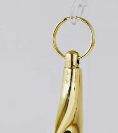 Carl Aub ck Carl Aub ck Handcrafted Midcentury Hand Brass Figurine Key Ring Chain Holder - 4055229