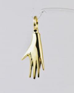 Carl Aub ck Carl Aub ck Handcrafted Midcentury Hand Brass Figurine Key Ring Chain Holder - 4055231