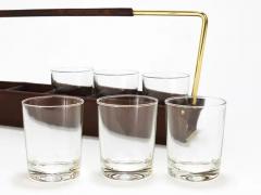 Carl Aub ck Carl Aub ck II Drinking Glass Carrying Rack Leather Brass Austria 1950s - 4064462