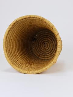 Carl Aub ck Carl Aub ck II Raffia Brass Wastepaper Basket Paper Bin Umbrella Stand 1950s - 4415164