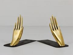 Carl Aub ck Carl Aub ck Mid Century Bookends with Brass Hands 1928 Vienna Austria - 4068461