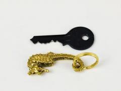 Carl Aub ck Carl Aub ck Midcentury Brass Seahorse Handmade Key Ring Chain Holder - 4055269
