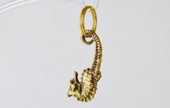 Carl Aub ck Carl Aub ck Midcentury Brass Seahorse Handmade Key Ring Chain Holder - 4055270