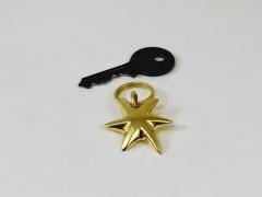 Carl Aub ck Carl Aub ck Midcentury Brass Star Sea Star Starfish Key Ring Chain Holder - 4054970