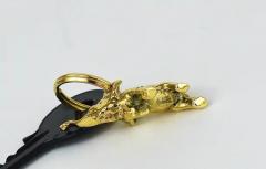 Carl Aub ck Carl Aub ck Midcentury Elephant Handmade Brass Figurine Key Ring Chain Holder - 4055275