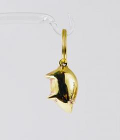 Carl Aub ck Carl Aub ck Midcentury Lucky Charm Pig Brass Figurine Key Ring Chain Holder - 4055001