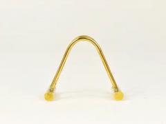 Carl Aub ck Carl Aub ck Midcentury Polished Brass Coaster Stand with Colorful Coasters - 4055564