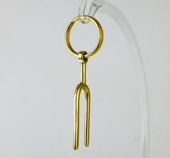 Carl Aub ck Carl Aub ck Midcentury Tuning Fork Handmade Key Ring Chain Holder - 4055283