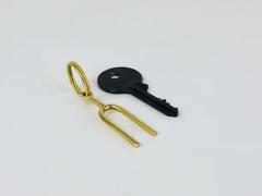 Carl Aub ck Carl Aub ck Midcentury Tuning Fork Handmade Key Ring Chain Holder - 4055291