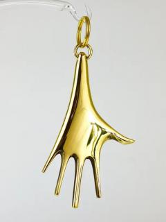 Carl Aub ck Carl Aub ck Midcentury Very Large Hand Figurine Key Ring Chain Holder - 4055258