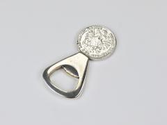 Carl Aub ck Carl Aub ck Silvered Brass Bottle Opener Habsburg 2 Florin Coin Austria 1950 - 4743558