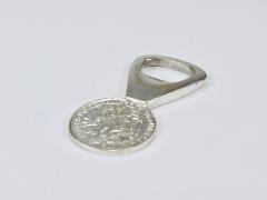 Carl Aub ck Carl Aub ck Silvered Brass Bottle Opener Habsburg 2 Florin Coin Austria 1950 - 4743561
