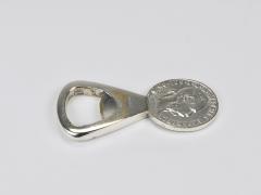 Carl Aub ck Carl Aub ck Silvered Brass Bottle Opener Habsburg 2 Florin Coin Austria 1950 - 4743565