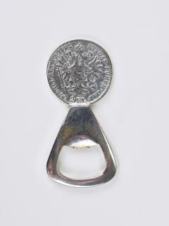 Carl Aub ck Carl Aub ck Silvered Brass Bottle Opener Habsburg 2 Florin Coin Austria 1950 - 4743568