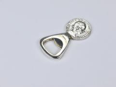 Carl Aub ck Carl Aub ck Silvered Brass Bottle Opener Habsburg 2 Florin Coin Austria 1950 - 4743569