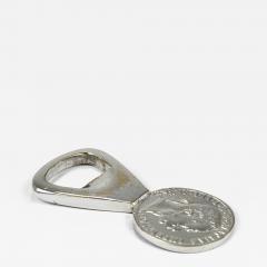 Carl Aub ck Carl Aub ck Silvered Brass Bottle Opener Habsburg 2 Florin Coin Austria 1950 - 4744680