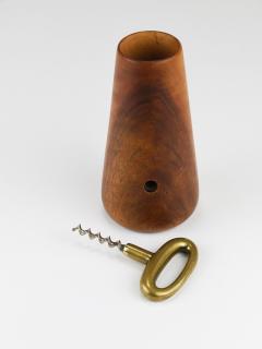 Carl Aub ck Carl Aub ck Straw Holder Corkscrew Walnut Brass Mid Century Austria 1950 - 4281899