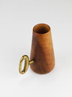 Carl Aub ck Carl Aub ck Straw Holder Corkscrew Walnut Brass Mid Century Austria 1950 - 4281901