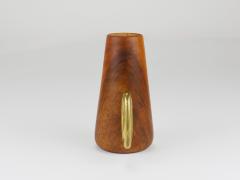 Carl Aub ck Carl Aub ck Straw Holder Corkscrew Walnut Brass Mid Century Austria 1950 - 4281902