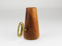Carl Aub ck Carl Aub ck Straw Holder Corkscrew Walnut Brass Mid Century Austria 1950 - 4281903