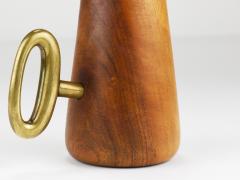 Carl Aub ck Carl Aub ck Straw Holder Corkscrew Walnut Brass Mid Century Austria 1950 - 4281918