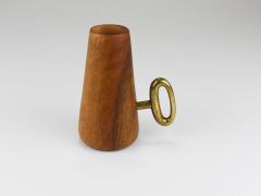 Carl Aub ck Carl Aub ck Straw Holder Corkscrew Walnut Brass Mid Century Austria 1950 - 4281927
