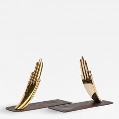 Carl Aub ck Carl Aubo ck Model 1928 Hands Brass Bookends - 1135194