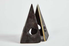 Carl Aub ck Carl Aubo ck Model 4100 Patinated Brass Bookends - 1567699