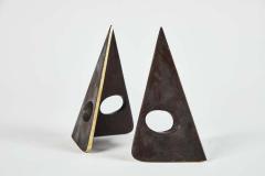 Carl Aub ck Carl Aubo ck Model 4100 Patinated Brass Bookends - 1567701