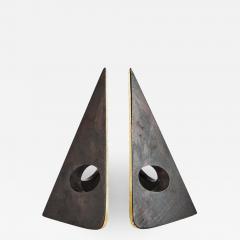 Carl Aub ck Carl Aubo ck Model 4100 Patinated Brass Bookends - 1569084