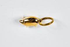 Carl Aub ck Carl Aubo ck Model 4500 Lucky Pig Brass Figurine Keyring - 751742