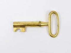 Carl Aub ck Carl Aubock Big Brass Key Cork Screw Bottle Opener Paperweight Austria 1950s - 4062566