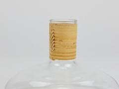 Carl Aub ck Carl Aubock Vase Decanter Tuberkulinkolben Raffia Wicker Top Austria 1950s - 4506151