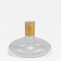 Carl Aub ck Carl Aubock Vase Decanter Tuberkulinkolben Raffia Wicker Top Austria 1950s - 4508001