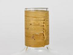 Carl Aub ck Carl Aubock Vase or Decanter with Wicker Top Midcentury Austria 1950s - 4062595