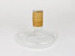 Carl Aub ck Carl Aubock Vase or Decanter with Wicker Top Midcentury Austria 1950s - 4062679