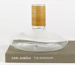 Carl Aub ck Carl Aubock Vase or Decanter with Wicker Top Midcentury Austria 1950s - 4062688