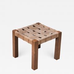 Carl Aub ck Carl Aubock rare wood and straw stool - 2108979