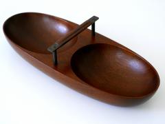 Carl Aub ck Exceptional Mid Century Modern Teak Nut Bowl by Carl Aub ck 1950s Austria - 1804901