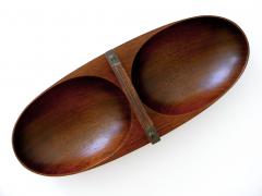 Carl Aub ck Exceptional Mid Century Modern Teak Nut Bowl by Carl Aub ck 1950s Austria - 1804906