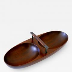 Carl Aub ck Exceptional Mid Century Modern Teak Nut Bowl by Carl Aub ck 1950s Austria - 1805514