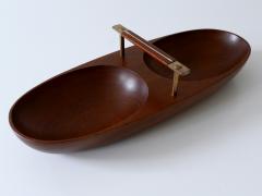 Carl Aub ck Exceptional Mid Century Modern Teak Nut Bowl by Carl Aub ck Austria 1950s - 2501825