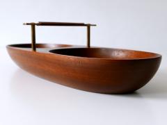 Carl Aub ck Exceptional Mid Century Modern Teak Nut Bowl by Carl Aub ck Austria 1950s - 2501834