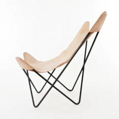 Carl Aub ck Four Carl Aubock Butterly Fledermaus Suede Leather Chairs Vienna 1960s - 4052385