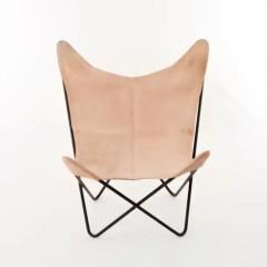 Carl Aub ck Four Carl Aubock Butterly Fledermaus Suede Leather Chairs Vienna 1960s - 4052511