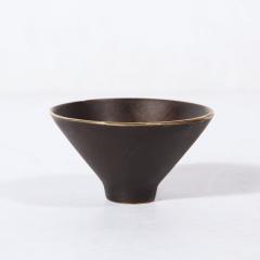 Carl Aub ck Mid Century Modernist Patinated Brass Conical Dish Signed Carl Aubock - 3375969