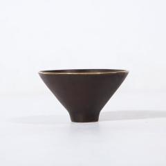 Carl Aub ck Mid Century Modernist Patinated Brass Conical Dish Signed Carl Aubock - 3376113