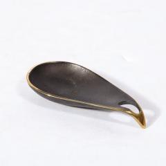 Carl Aub ck Mid Century Modernist Patinated Brass Teardrop Dish Signed Carl Aubock - 3375986