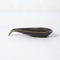 Carl Aub ck Mid Century Modernist Patinated Brass Teardrop Dish Signed Carl Aubock - 3376118